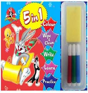 (5In 1 (Colour Wipe & Clean Write Learn Practice