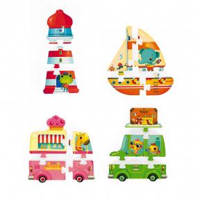 VACATION - VERTICAL PUZZLES - SET OF 4 J07089