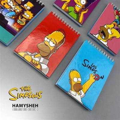دفتر یادداشت سیم از بالا Simpsons