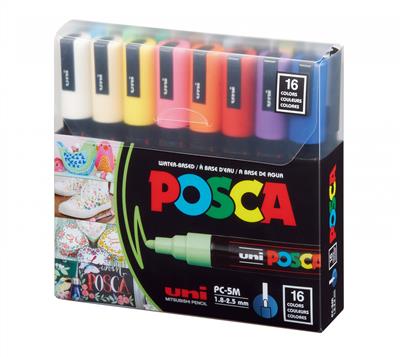 ماژیک 5 میل 16 رنگ Posca PC-5M