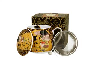 Mug Barrel 430 ml with Tea Infuser THE KISS Klimt 3397