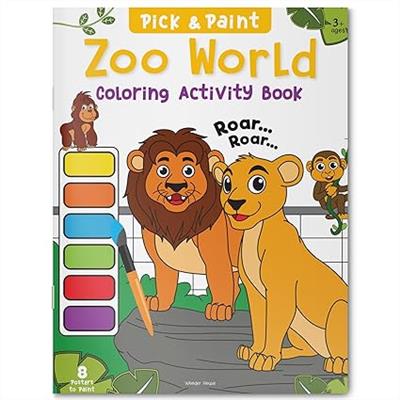 (Zoo World (Pick and Paint Coloring Activity Book