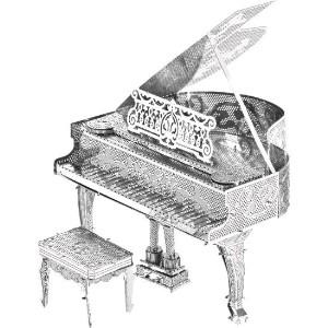 m12204(PIANO (Musical instrument 3D Metal MODEL